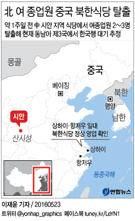 北 여 종업원 2∼3명 中시안 북한식당에서 탈출한듯 - 1