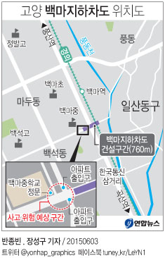 '재개된 지 한달만에'…고양 백마지하차도 공사 또 중단 위기 - 1