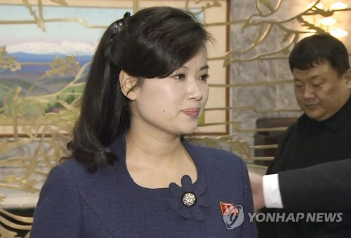This photo, provided by South Korea's unification ministry on Jan. 15, 2018, shows Hyon Song-wol, the leader of the all-female Moranbong Band, attending inter-Korean talks on the North's plan to send an art troupe to the South during the PyeongChang Winter Olympics. (Yonhap) 