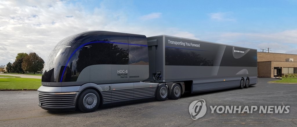 This file photo provided by Hyundai Motor shows the hydrogen-powered truck concept Neptune. (PHOTO NOT FOR SALE)(Yonhap)