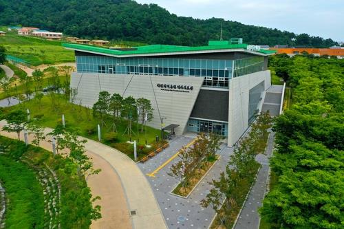 This photo provided by Gumi City Hall shows the President Park Chung Hee History Museum set to open in the southeastern South Korean city on Sept. 28, 2021. (PHOTO NOT FOR SALE) (Yonhap)