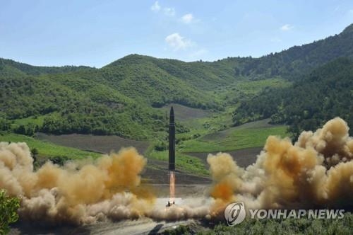 北朝鮮のミサイル発射実験（資料写真）＝（聯合ニュース）