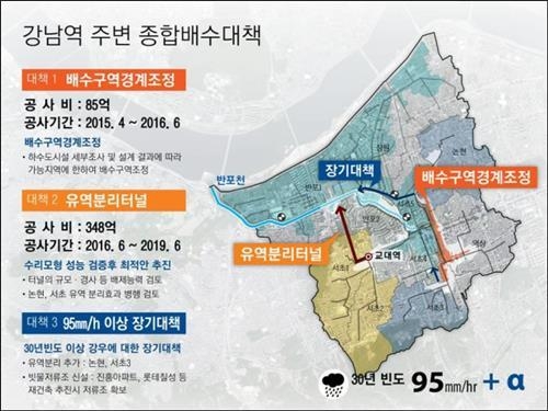 '강남역 상습침수 막자' 삼성사옥 연결로 폐쇄 검토(종합) - 2