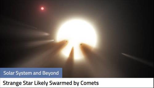 NASA "외계인 추정 별의 불규칙 발광은 혜성 무리 탓" - 2