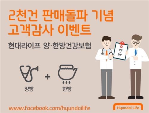 <게시판> 현대라이프 양한방보험, 출시 보름만에 2천 계약 달성 - 2