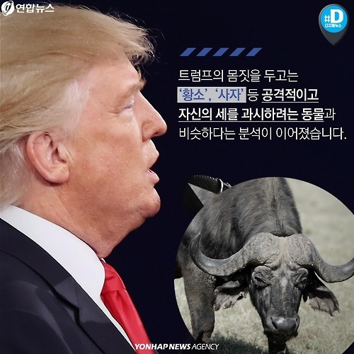 <카드뉴스> "트럼프는 황소"…'보디 랭귀지'로 본 미 대선 후보 - 6