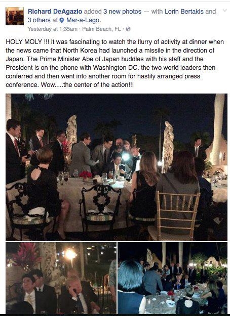 北도발에 긴박하게 돌아가는 트럼프-아베 만찬장