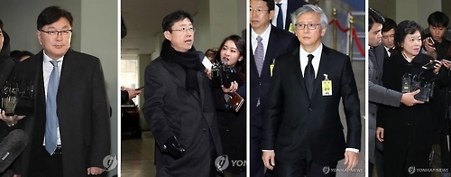 청와대 비선진료 의혹을 받는 인물. 왼쪽부터 김영재, 김상만, 정기양, 이임순씨.
