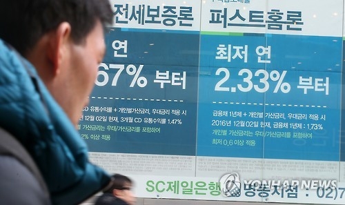 가계부채 급증[연합뉴스 자료사진]