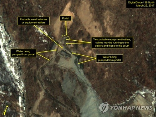 북한 6차 핵실험 준비 정황을 포착한 38노스 위성사진