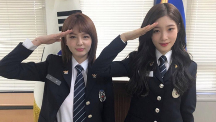다이아ㆍ샤넌, 서울 강남경찰서 위문공연…탑, 깜짝 등장 - 1