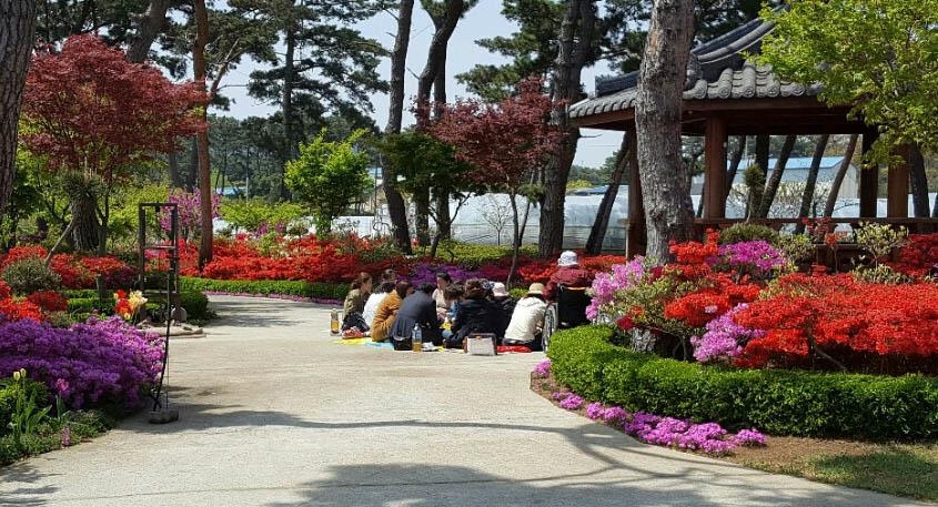 서산시 인지면 '쉼이 있는 정원'을 찾은 시민들