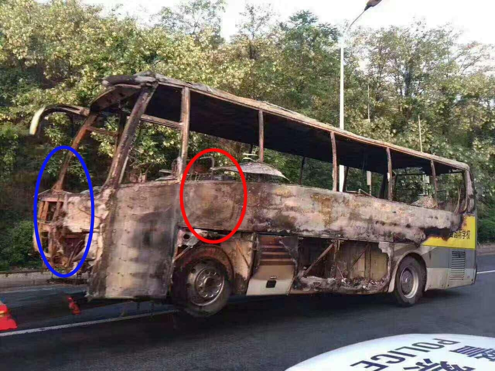 중국 웨이하이 통학버스 참사 버스