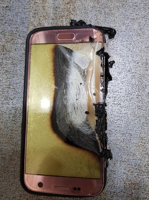 불꽃 일어난 갤럭시S7