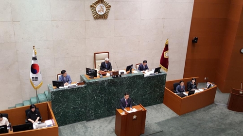 조례 개정안 설명하는 자유한국당 박광순 의원