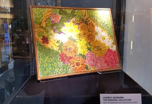 오드리 헵번이 손수 그린 그림 '내 정원의 꽃들'