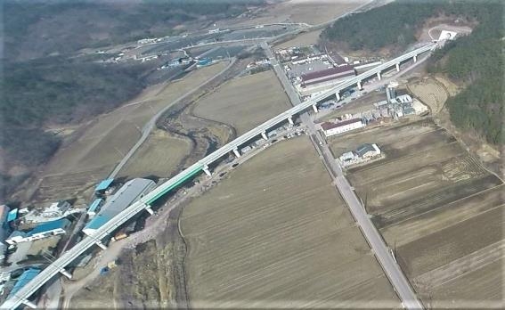 동해선 포항∼영덕 구간의 영덕지역 신설 공사