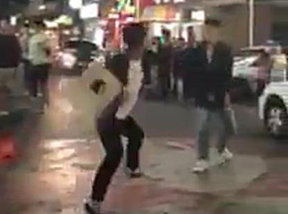 경찰이 연출한 주취폭력 장면