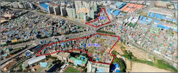 인천 동구 송림동 결합개발 예정지