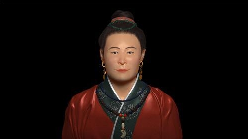 영산강 고대 문화권에서 출토한 인골을 토대로 복원한 마한 귀족여인의 모습