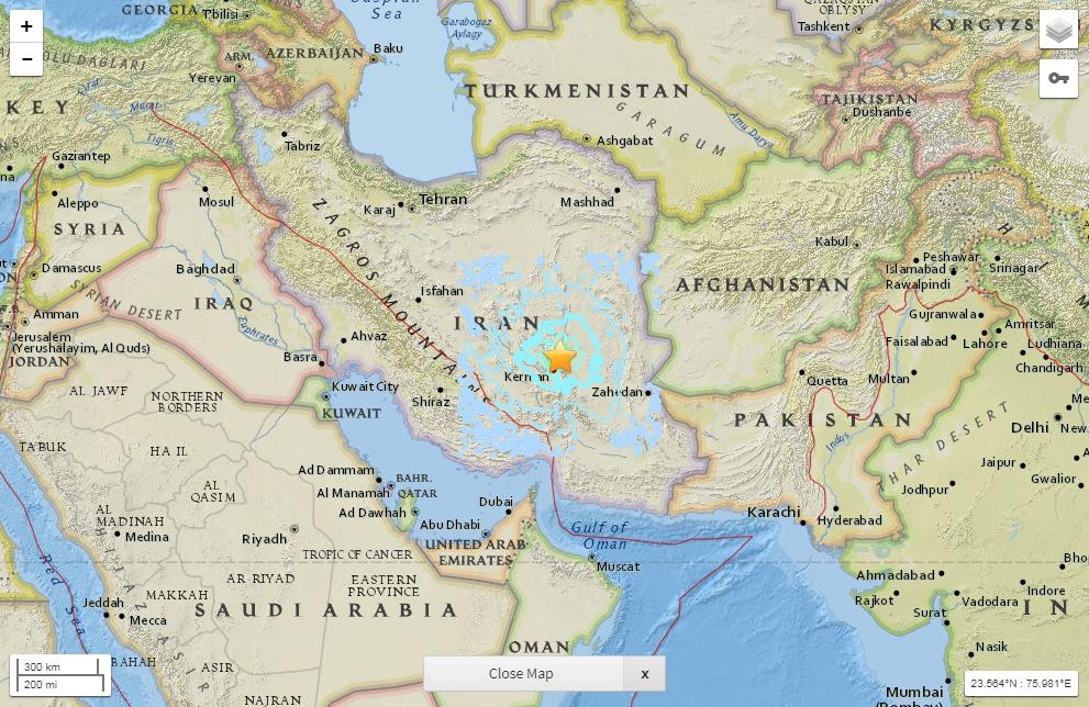 이란 남동부서 규모 6.1 강진…한 달 새 6.0이상 4차례 - 1
