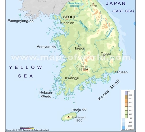 세계지도 제작사 '맵스오브월드'의 잘못된 한국 도시영문표기.