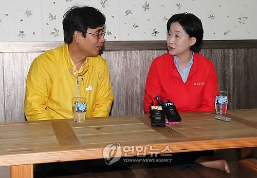 심상정 후보, 유시민 후보로 단일화