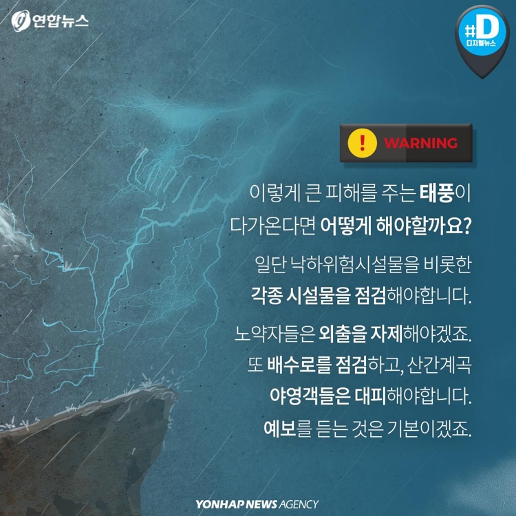 [카드뉴스] 비바람 동반하는 태풍…역대 최악은 - 9