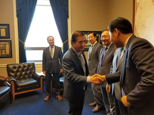 방미한 정의당 노회찬 원내대표
