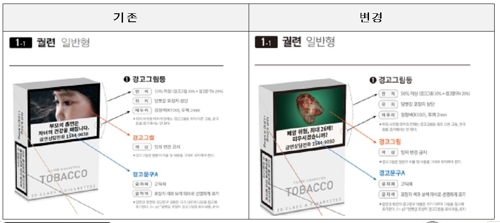 담뱃갑 경고그림 표기 매뉴얼