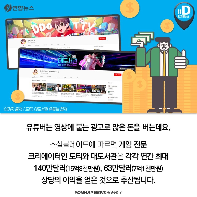 [카드뉴스] 한국 첫 구독자 1천만 유튜버 탄생…수입은 어떨까 - 10