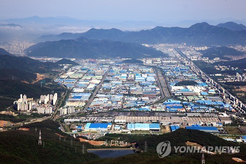 창원성산구 일대 산업단지 전경