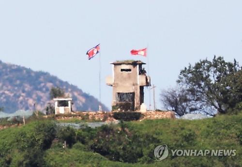 파주 접경지역 북한 초소 모습