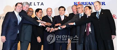 2009년 스카이팀 최고경영자회의 당시의 조양호 회장