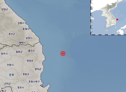 경북 울진군 동남동쪽 38㎞ 해역서 규모 3.8 지진(2보) - 1