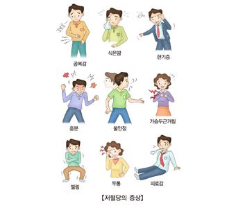 저혈당 증상들