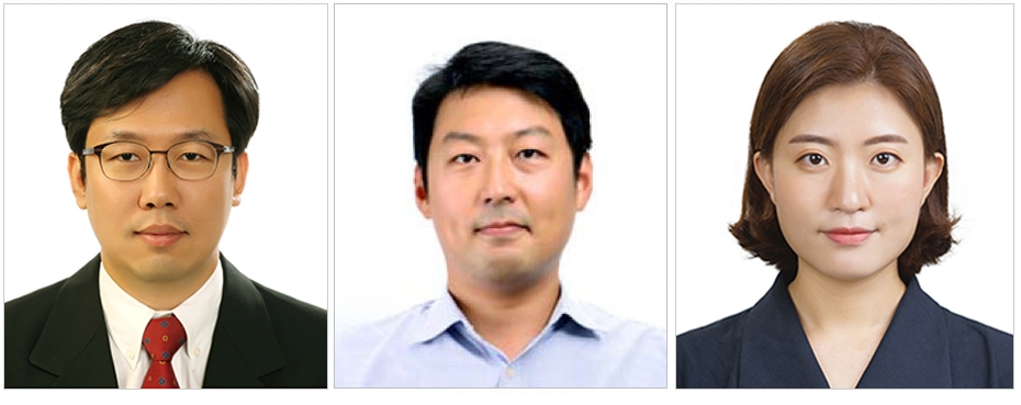 (왼쪽부터) 최용상 교수, 유창현 교수, 황지원 박사과정생