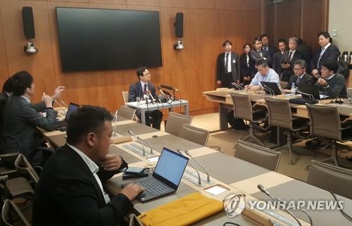 한국 대표단, WTO 한일 양자협의 언론 브리핑