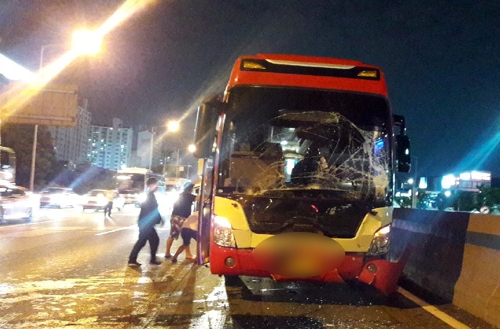 사고가 난 버스