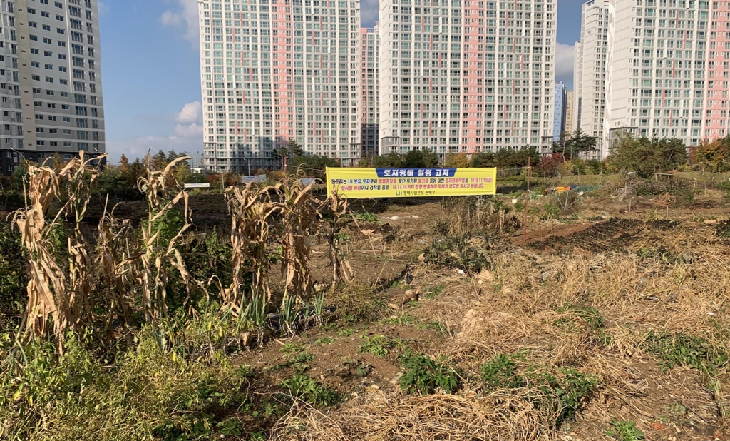 소사벌지구에 방치된 학교 부지