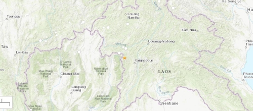 규모 6.1 지진이 발생한 태국 북부 난주와 라오스 접경 지역
