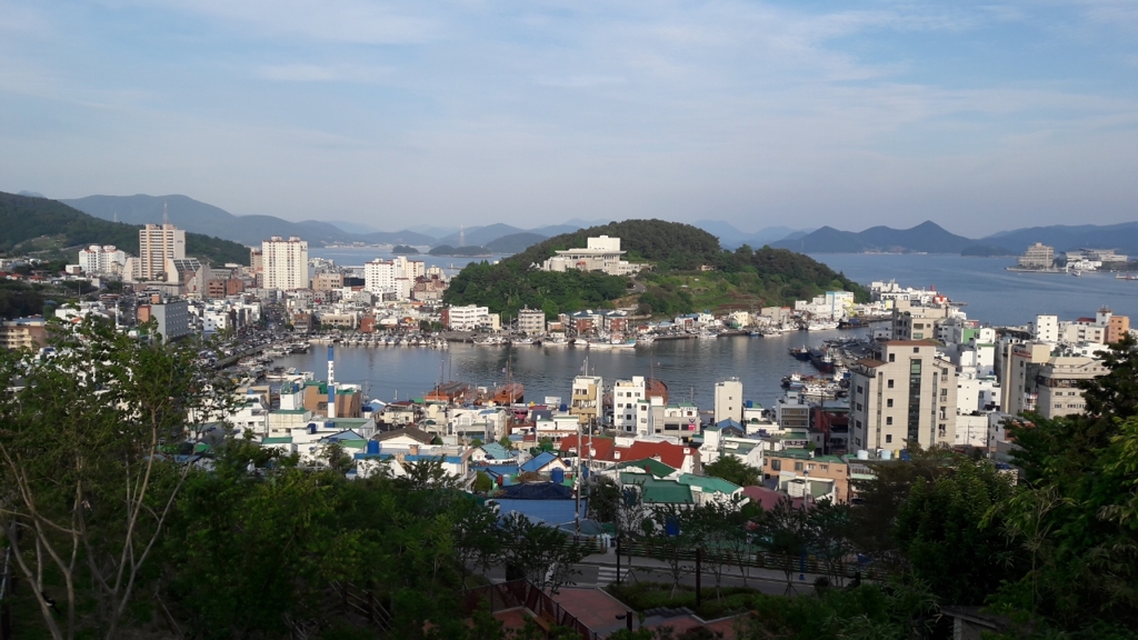 타워뷰 조성지로 거론되는 경남 통영 남망산 일대