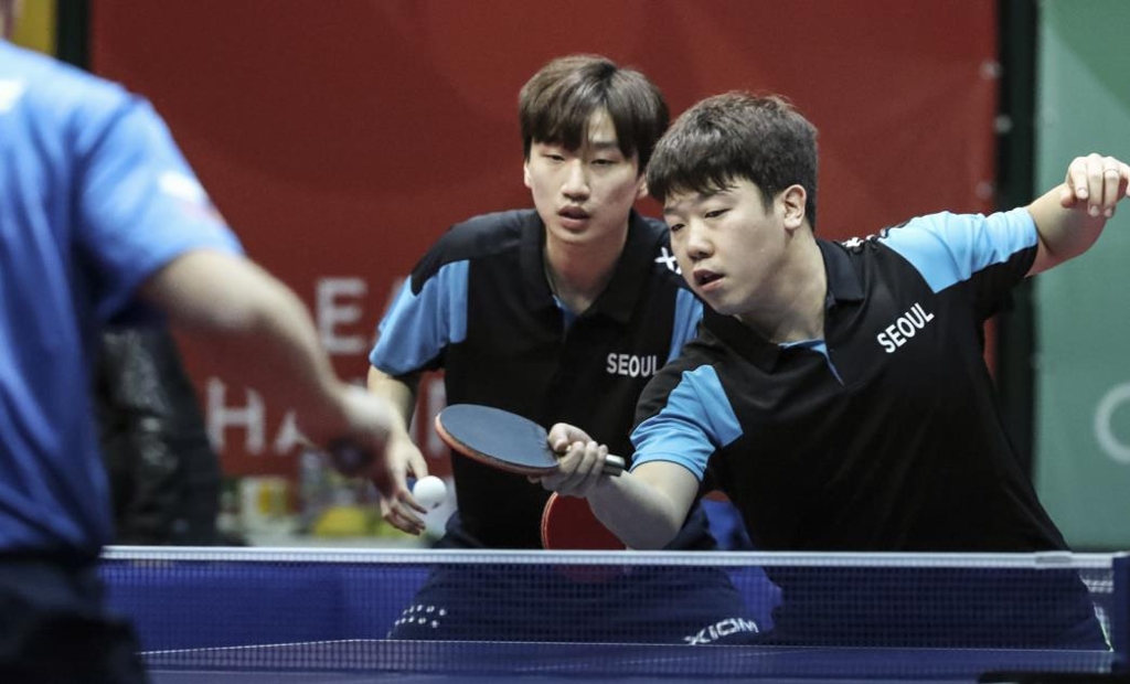동북아 5개국 대회에 참가한 남자부 서울팀의 경기 장면