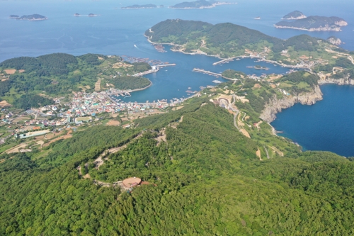 모노레일에서 바라본 통영 욕지도 전경