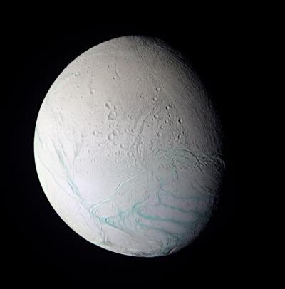 토성 위성 엔케라두스 남극의 호랑이 무늬