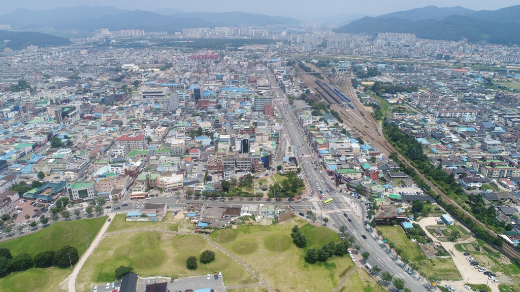 경주 황오동 구도심 전경