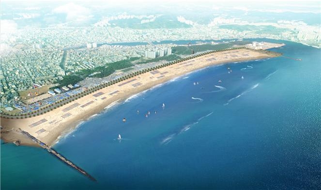포항 송도백사장 복원 조감도