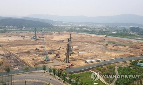 대전 도안 지구 아파트 건설 현장