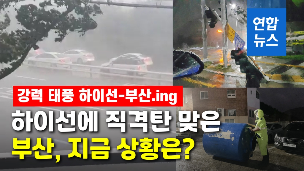 [영상] 해운대 고층 아파트 '흔들'…부산 강타한 하이선의 위력 - 2