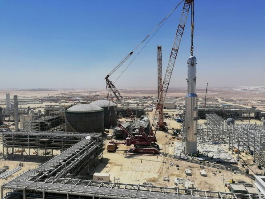 사우디 암모니아 생산공장에 설치된 이산화탄소 제거 설비